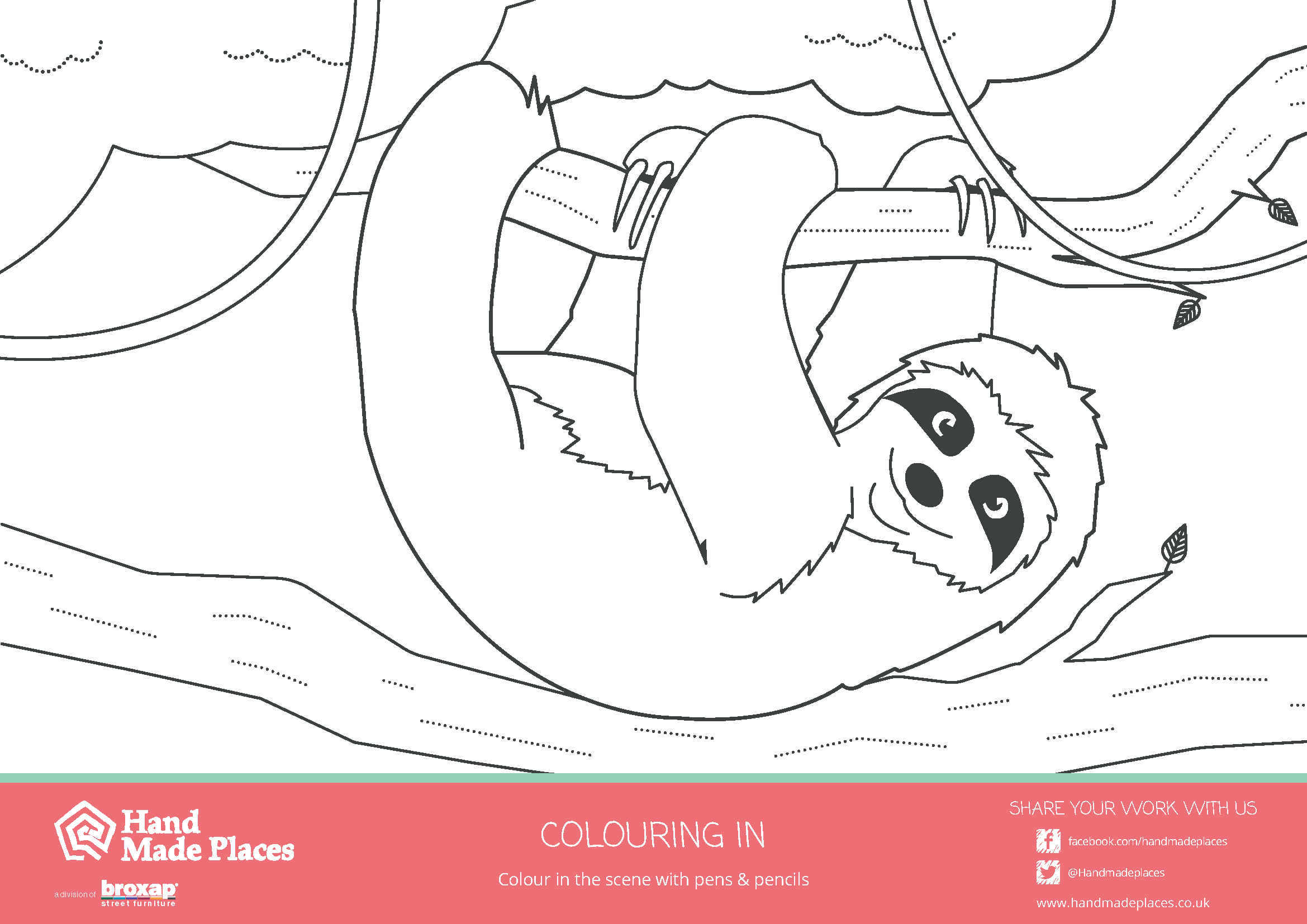 Sloth Colouring In